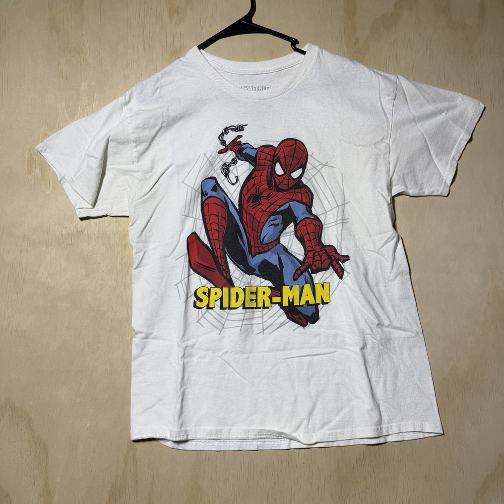 Marvel Spider-Man Beyond Amazing White Graphic T-Shirt Large Comic Superhero